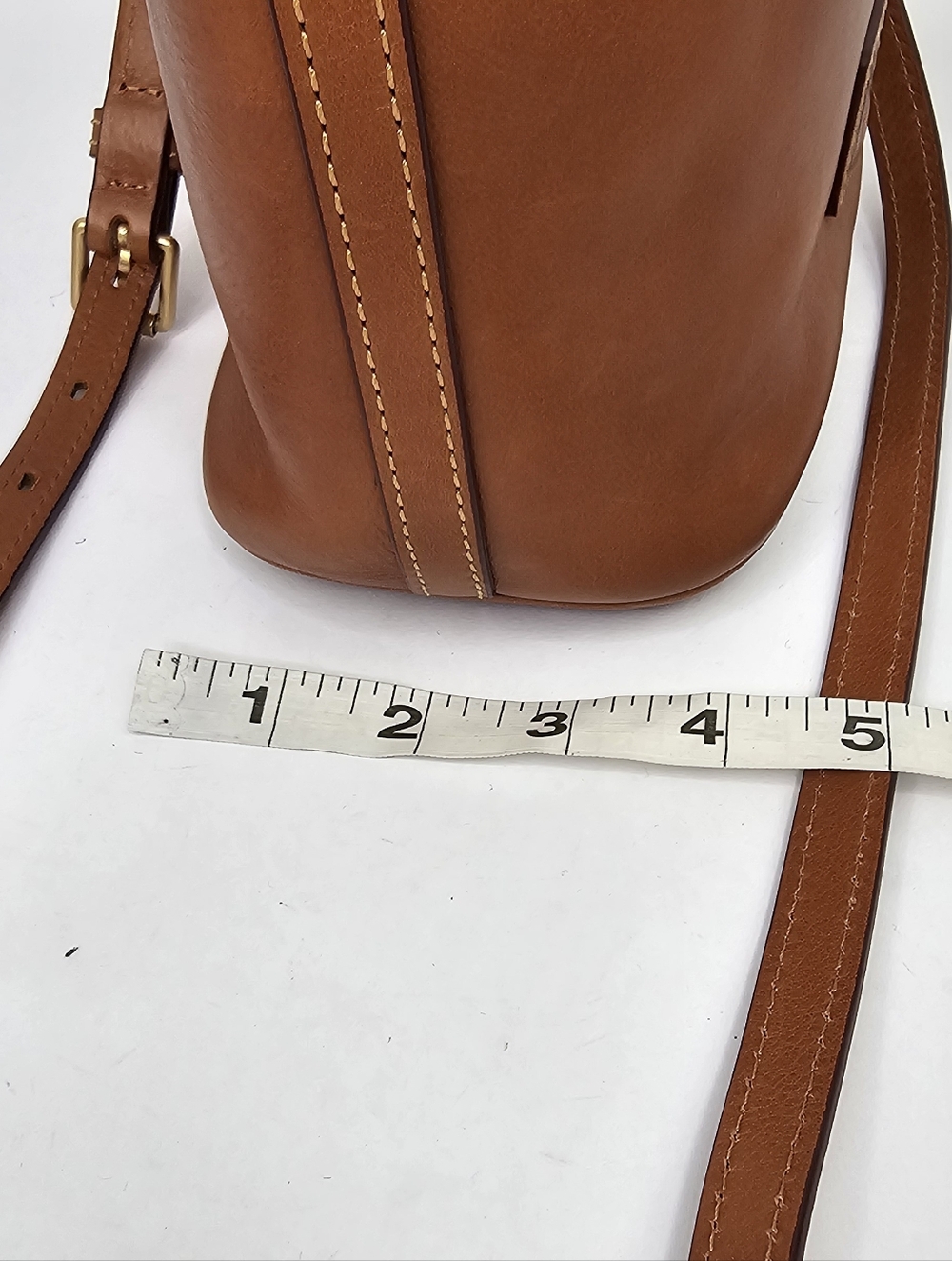 Dooney & Bourke Florentine Leather Drawstring Bucket Bag Purse - Picture 12 of 13
